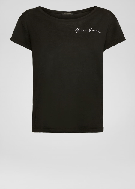 Versace Embroidered GV Signature T-shirt Dam - 430298BUY